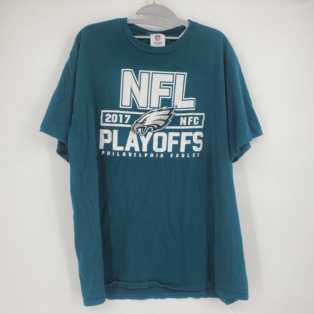 NFL Team Apparel XL Philadelphia Eagles Short Sleeve T-Shirt Green 2017 Playoffs